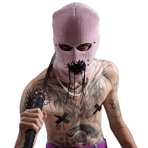 BUBEFSKD Wacky Für Erwachsene Winter Gestrickt Halloween Party Fotografie Requisiten Schrecklich Räuber Strickkappe Halloween Hüte Für Erwachsene von BUBEFSKD