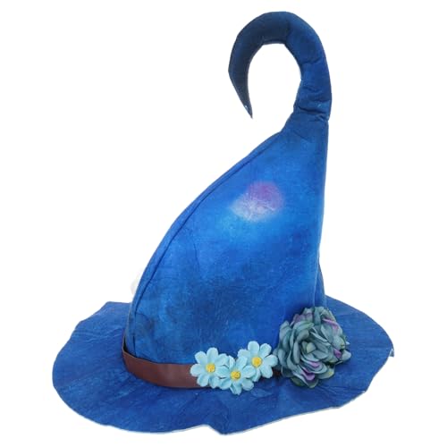 Erwachsene Kinder Hexenhüte Mit Maskerade Gebogener Punkt Wizard Hat Cosplay Kostüm Halloween Party Kostümdekoration Modernes Design Bunt Blumendekor Für Frauen Zarte Männer Multi Farbstirnband von BUBEFSKD