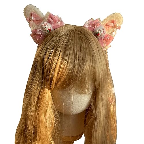 Neujahr Girls Hair Clip Zarte Baskenmini Top Neujahr Kostüm Pelzige Kaninchenohren Stirnband Mit Spitzenband Baskenmütze Mit Bögen Neujahr Girls Hair Clip Zarte Baskenmini Top Neujahr Kostüm Pelzige Kaninchenohren Stirnband Mit Spitzenband Baskenmütze Mit Bögen von BUBEFSKD