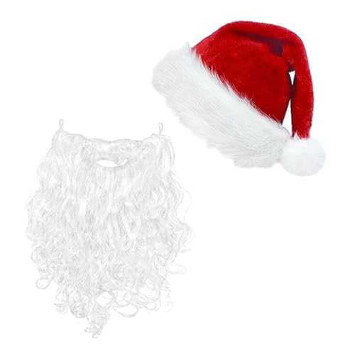 Weihnachtsmann Weihnachtsmut Und Brille Bart Set Für Bachelorette Party Für Rollenspiele Halloween Santa Hats Bulk Weihnachtsmann Weihnachtsmut Und Brille Bart Set Für Bachelorette Party Für Rollenspiele Halloween Santa Hats Bulk von BUBEFSKD