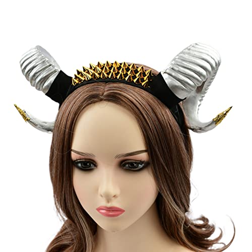 Weiße Silberne Farbe Schaf Bullenhorn Form Cosplay Stirnband Künstliche Ochse Karneval Halloween Weiße Silberne Farbe Schaf Bullenhorn Form Cosplay Stirnband Künstliche Ochse Karneval Halloween von BUBEFSKD