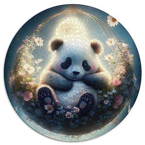 1000 Pieces Puzzle Gifts Baby Panda Spherical Jigsaw Puzzle Recycled Cardboard 67.5x67.5cm von AITEXI