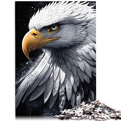 1000 Teile Puzzle für Erwachsene, Puzzles „Weißer Adler Porträt“, Holzpuzzle für Erwachsene und Kinder ab 10 Jahren, 50 x 75 cm von BUBELS