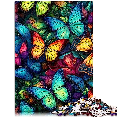 1000 Teile Puzzle für Erwachsene, Schmetterling, bunt, Premium-Recycling-Brettpuzzle, Lernspiele, Heimdekoration, Puzzle, 10,27 x 14,96 Zoll 1000 Teile Puzzle für Erwachsene, Schmetterling, bunt, Premium-Recycling-Brettpuzzle, Lernspiele, Heimdekoration, Puzzle, 10,27 x 14,96 Zoll von AITEXI