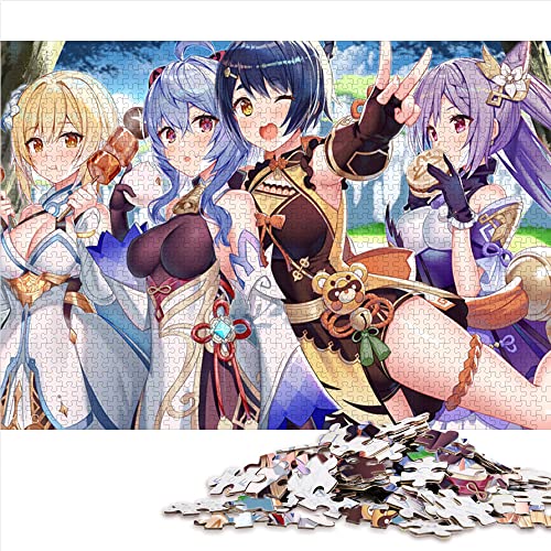 1000 Teile Puzzles für Erwachsene Geschenke Genshin Impact Lumine Holzpuzzle für Erwachsene Geschenke 50x75cm von AITEXI