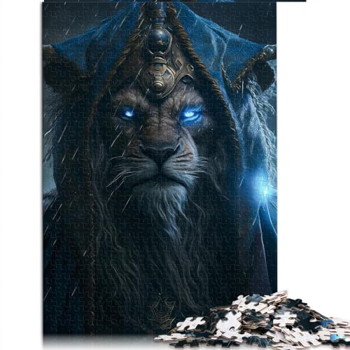 1000-teiliges Puzzle für Erwachsene, König der Löwen, Holzpuzzle, Herausforderungsspielzeug, 50 x 75 cm, Puzzle für Erwachsene von BUBELS