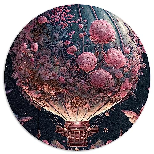 1000-teiliges Puzzle für Erwachsene: Ballon im Weltraum, rundes Puzzle | Puzzles aus recyceltem Karton, 26,5 x 26,5 Zoll von AITEXI