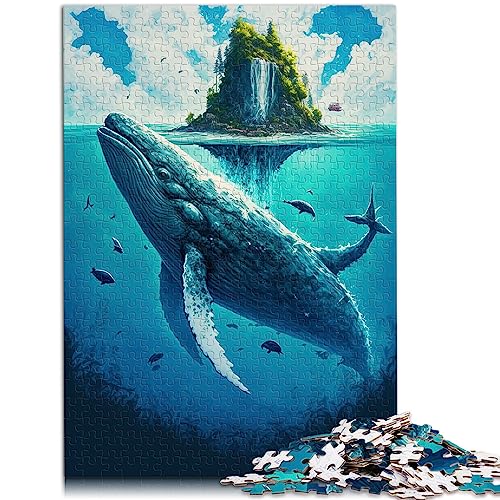 Blauwal-Malpuzzle für Erwachsene, 1000 Teile, Holzpuzzle für Erwachsene und Kinder ab 12 Jahren, 14,96 x 20,47 Zoll von BUBELS