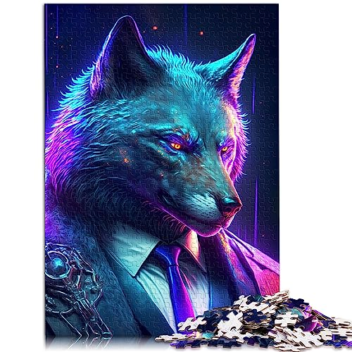 Boss Wolf im Anzug, 1000-teiliges Puzzle für Erwachsene, hochwertige, 100% recycelte Brettspiele, Lernspiele für Erwachsene und Kinder, 26 x 38 cm von BUBELS