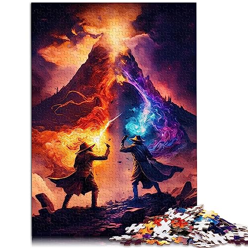Das Volcano Wizards Puzzle 1000 Teile für Erwachsene, Holzpuzzle, Familienspiel für Erwachsene und Kinder, 50 x 75 cm von BUBELS