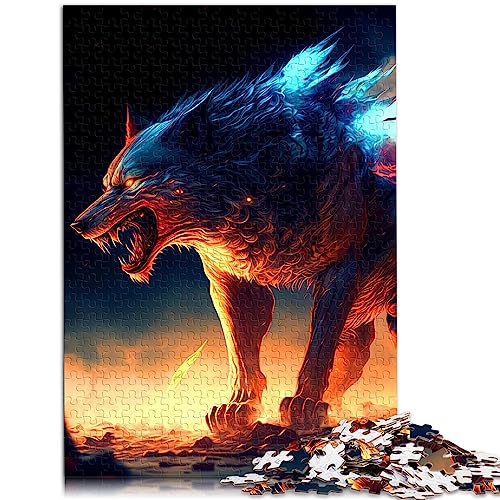 Fantasy-Wolf-Puzzles, 1000 Teile, für Teenager, Geschenke, Holzpuzzle, interessante Stressabbau-Puzzles, 50 x 75 cm von BUBELS