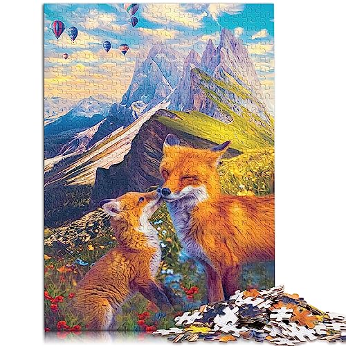 Fox kiss 1000 Puzzles für Erwachsene 1000 Teile Premium-Recyclingbrett Staycation Kill Time 10,27 x 14,96 Zoll von BUBELS