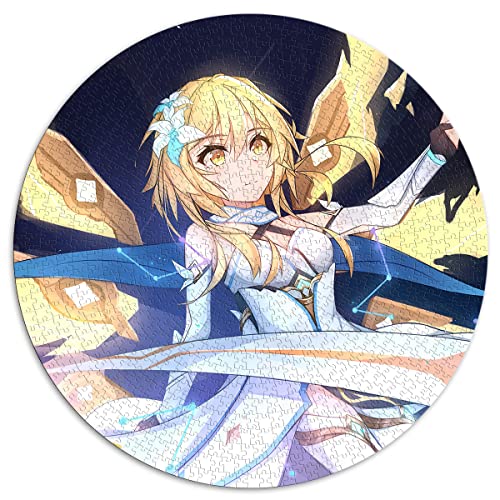 Genshin Impact Lumine Puzzles für Erwachsene, 1000 Teile, kreisförmiges Puzzle, Papppuzzle, 67,5 x 67,5 cm Genshin Impact Lumine Puzzles für Erwachsene, 1000 Teile, kreisförmiges Puzzle, Papppuzzle, 67,5 x 67,5 cm von AITEXI