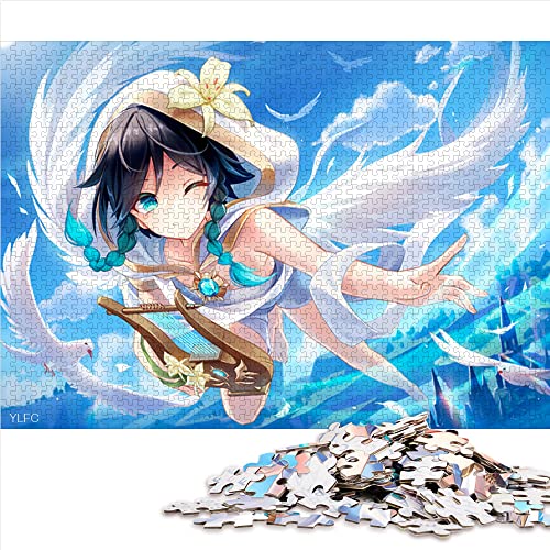 Genshin Impact Puzzle 1000 Teile für Erwachsene Holzpuzzle Geschenke 19,7 x 29,5 Zoll Puzzle für Erwachsene von AITEXI