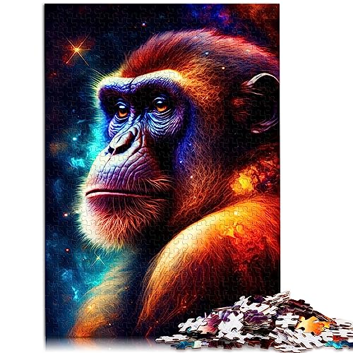 Gorilla Erwachsene 1000 Teile Puzzle Geschenke Holzpuzzle Puzzles für Erwachsene Lernspiel Herausforderungsspielzeug 19,7 x 29,5 Zoll von BUBELS