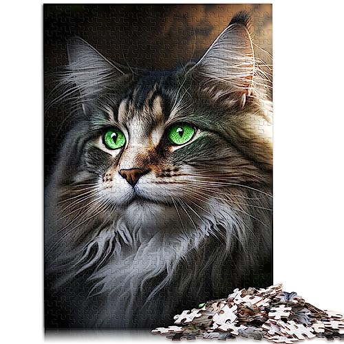 Green Eyes Maine Coon Puzzle für Erwachsene, 1000 Teile, 100% recycelter Karton, Familienaktivität, 26 x 38 cm Green Eyes Maine Coon Puzzle für Erwachsene, 1000 Teile, 100% recycelter Karton, Familienaktivität, 26 x 38 cm von AITEXI