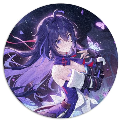 Honkai Star Rail Seele Puzzle 1000 Teile für Erwachsene, kugelförmiges Premium-Puzzle, 100% recyceltes Brett, 26,5 x 26,5 Zoll von AITEXI