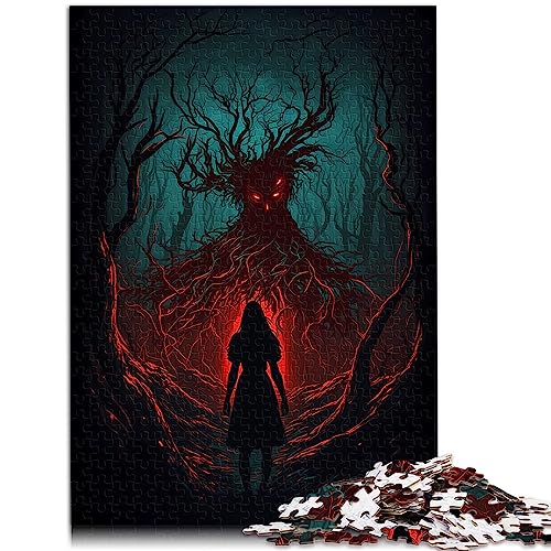 Horror Art 1000 Teile Puzzle für Erwachsene, Holzpuzzle, Lernpuzzle, Familienspiel für Erwachsene und Kinder, 50 x 75 cm von BUBELS