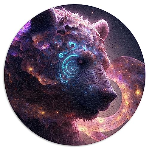 Jigsaw Puzzles for Adults Puzzle Bear Circular Puzzle Jigsaw Puzzle Cardboard Puzzle 67.5x67.5cm von BUBELS