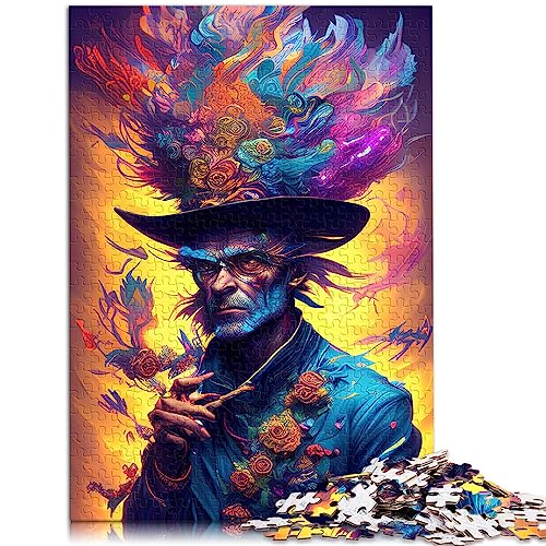 Mann mit Hut, Pop-Art-Puzzle für Erwachsene, 1000 Teile, Holzpuzzle, Lernspiele, 50 x 75 cm von BUBELS