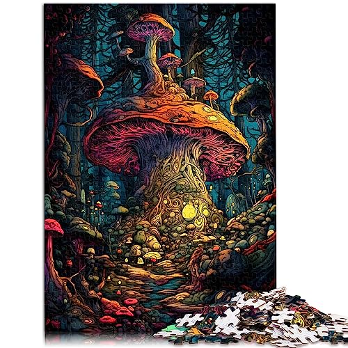 Pilz-Wald-Königreich-Puzzle, 1000-teiliges Puzzle für Erwachsene, Holzpuzzle für Erwachsene und Kinder ab 14 Jahren, 50 x 75 cm von BUBELS