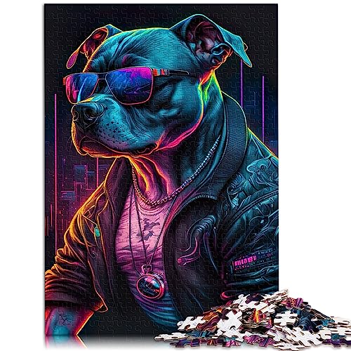 Pitbull-Puzzle, 1000 Teile, 100% recycelter Karton, Erwachsene, 26 x 38 cm von AITEXI
