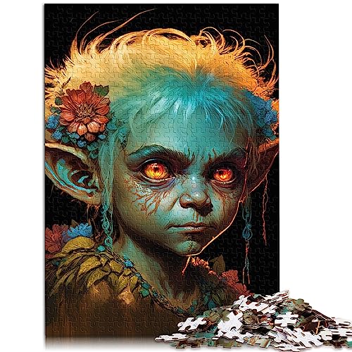 Puzzle „EIN Weiser Elf, magischer Kobold“, 1000 Teile, aus recyceltem Karton, mit passendem Poster und Quizblatt, 10,27 x 14,96 Zoll von BUBELS