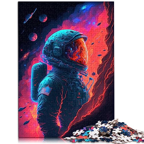 Puzzles für Erwachsene, 1000 Teile, Astronautenporträt, Papppuzzle, Spielzeug, Denkspiel, 26 x 38 cm von BUBELS