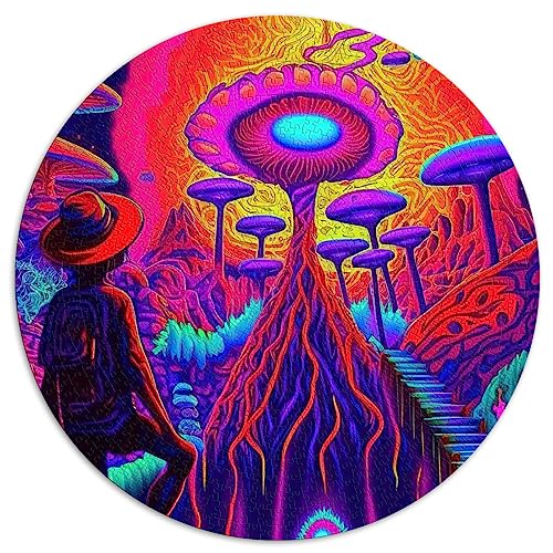 Puzzles für Erwachsene, Geschenke, psychedelische Natur, kugelförmige Premium-Puzzles, 100% recyceltes Brett, 67,5 x 67,5 cm von AITEXI
