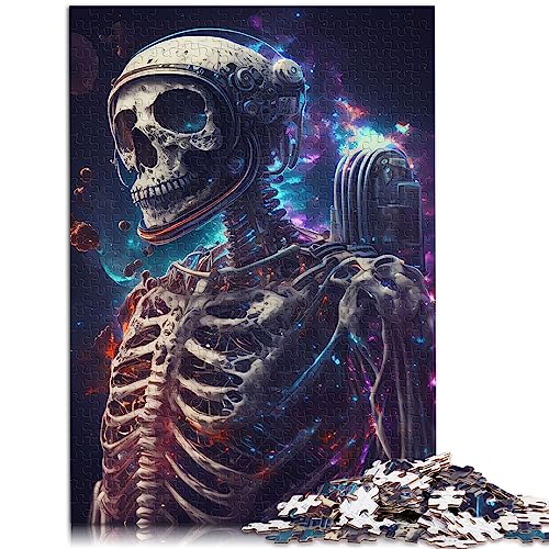 Skelett im Raumanzug-Puzzle für Erwachsene, 1000 Teile, 100% recycelter Karton, dekomprimierendes intellektuelles Lernspielzeug, 26 x 38 cm von BUBELS