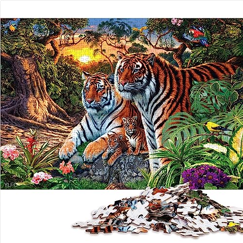 Tiger 1000-teiliges Puzzle für Erwachsene und Kinder, Premium-Recycling-Brettspiel, 10,27 x 14,96 Zoll von BUBELS