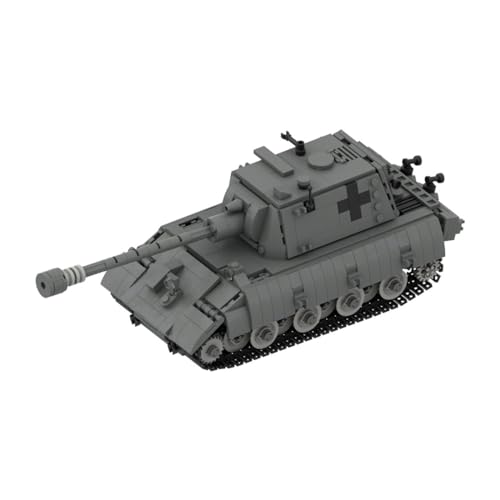 BUCKIT Militär Panzer Bausteine Bausatz, E-100 Schwerer Panzer Modell, Militärfahrzeuge Klemmbausteine Spielzeug für Erwachsene und Kinder (880PCS) von BUCKIT