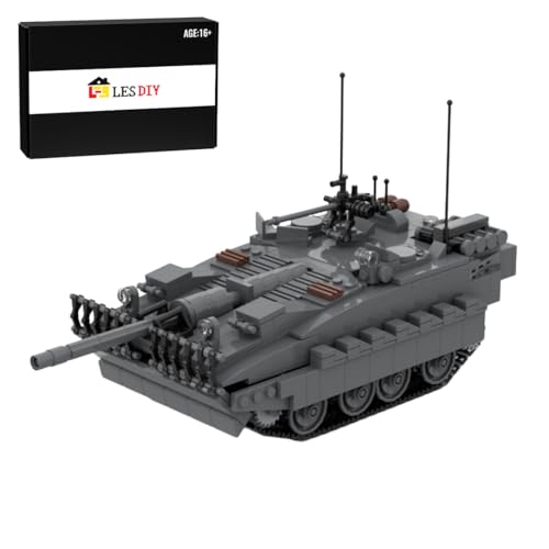 BUCKIT Militär Panzer Bausteine Modell, STRV-103B Panzer Klemmbausteine Bausatz, Militärfahrzeuge Spielzeug für Erwachsene Kinder (666 Stück) von BUCKIT