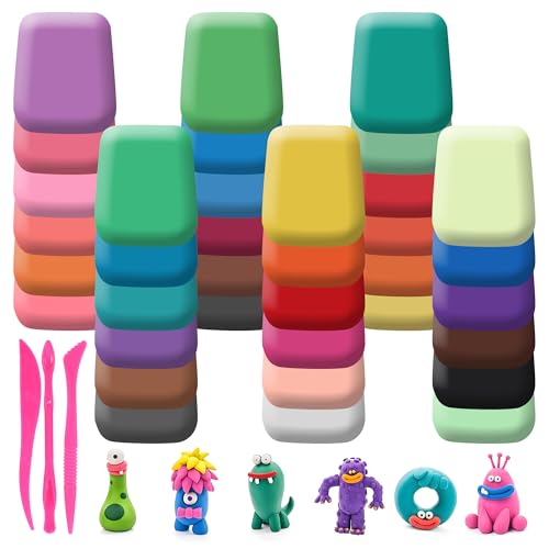 BUCOMTU Modelliermasse Lufttrocknend,36 Farben Lufttrocknende magische Knete für Kinder,Ultra Leichte Ton Handgemacht DIY für Kinder, Geschenk für Jungen und Mädchen im Alter von 3-14 Jahren BUCOMTU Modelliermasse Lufttrocknend,36 Farben Lufttrocknende magische Knete für Kinder,Ultra Leichte Ton Handgemacht DIY für Kinder, Geschenk für Jungen und Mädchen im Alter von 3-14 Jahren von BUCOMTU