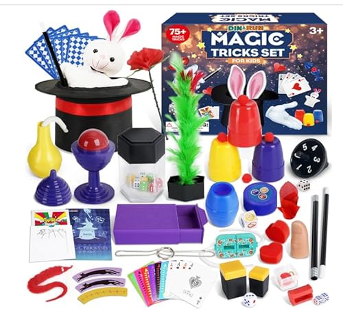BUERPINKING Zauberkasten für Kinder, Anfänger Zaubertricks Set mit Zauberhut, Zauberstab, Anleitung, Spielzeug Kindergeschenke ab 6-12 Jahren, für Magier Junge Mädchen BUERPINKING Zauberkasten für Kinder, Anfänger Zaubertricks Set mit Zauberhut, Zauberstab, Anleitung, Spielzeug Kindergeschenke ab 6-12 Jahren, für Magier Junge Mädchen von BUERPINKING