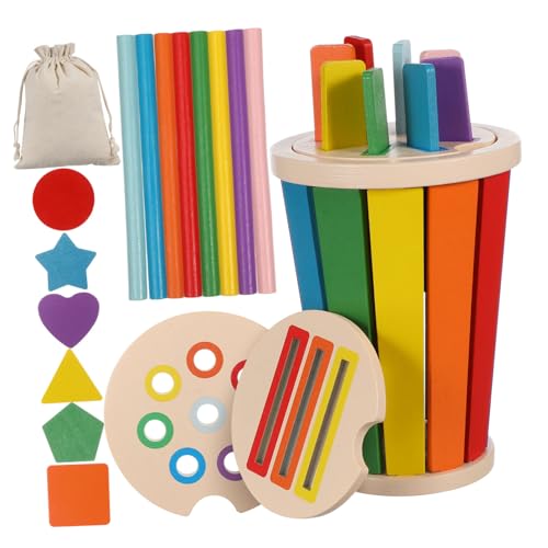 BUGUUYO 1 Satz Kognitiver Klassifizierungseimer Farblich sortiertes sensorisches Sortierspielzeug Montessori Farberkennungsspielzeug hölzern BUGUUYO 1 Satz Kognitiver Klassifizierungseimer Farblich sortiertes sensorisches Sortierspielzeug Montessori Farberkennungsspielzeug hölzern von BUGUUYO