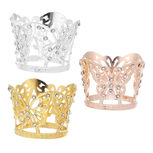 BUGUUYO 3 Stück Kuchendekorationskrone Diese Schlüsselwörter können dazu beitragen Krone für Kuchen Krone für Cupcakes Strass Krone Kronenaufsatz für Kuchen Cake Toper Crown Strasssteine von BUGUUYO