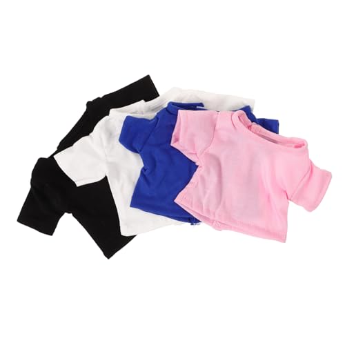 BUGUUYO 4 Stück Puppenkleidung für Stofftiere T-Shirt Auswechselbare Puppenbekleidung und Formbeständig Kreative Puppendekoration BUGUUYO 4 Stück Puppenkleidung für Stofftiere T-Shirt Auswechselbare Puppenbekleidung und Formbeständig Kreative Puppendekoration von BUGUUYO