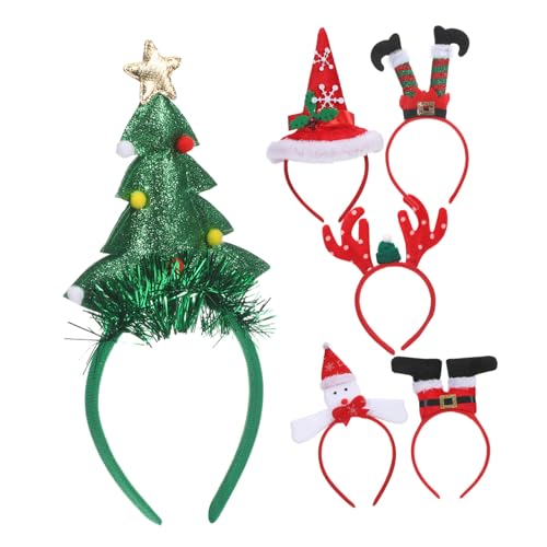BUGUUYO 6 Stück Teiliges Weihnachts Haarreifen mit Weihnachtsbaum Rentier Hörnern Weiche Leichte Party Haarbänder für Erwachsene Festliche Kopfbedeckung für Weihnachtsfeiern BUGUUYO 6 Stück Teiliges Weihnachts Haarreifen mit Weihnachtsbaum Rentier Hörnern Weiche Leichte Party Haarbänder für Erwachsene Festliche Kopfbedeckung für Weihnachtsfeiern von BUGUUYO