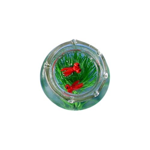 BUGUUYO Goldfischglas aus -Ornament Puppenmöbel Dekoration Glasfisch Tank Dekoration für Miniaturhäuser Miniaturhaus Autospielzeug -Szenenrequisite Wagen Baby von BUGUUYO