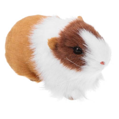 BUGUUYO Hamster Figurine Realistisch Kleines Tiermodell aus Kunstfell Pädagogisches Hamster Dekoration für Kinderzimmer und Party Detailreiche Tierfigur aus Weichem Material von BUGUUYO