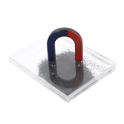 BUGUUYO Kasten Magnetfeldlinieninstrument Physik Experiment magnetisches Eisenpulver Wissenschaftliches Experiment Eisenpulver Magnetfeld-Eisenspäne Magnetische Eisenpulverspäne Kunststoff von BUGUUYO