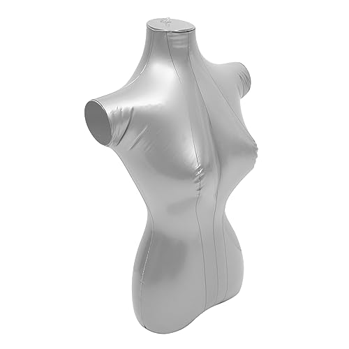 BUGUUYO Kleidungsausstellungsmodell Kleiderschaufensterpuppe Frauen Schaufensterpuppenständer Halbkörper-mannequin-oberteil Perücke Torso Kostüm Menschlich Minibrille Für Puppen Silver Pvc BUGUUYO Kleidungsausstellungsmodell Kleiderschaufensterpuppe Frauen Schaufensterpuppenständer Halbkörper-mannequin-oberteil Perücke Torso Kostüm Menschlich Minibrille Für Puppen Silver Pvc von BUGUUYO