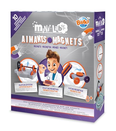 BUKI 3018 - Mini Lab – Magnete | Wissenschaftsset mit 10 Experimenten zu Magnetismus | Lernspielzeug für Kinder von BUKI France