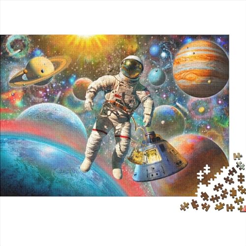 300teiliges Puzzle für Erwachsene AstronautenPuzzle kreative Holzpuzzles ImpossiblePuzzle Puzzle für Jugendliche 300 Teile (40 x 28 cm) von BUKISA