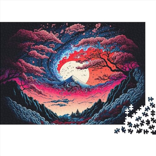 500teiliges Puzzle für Erwachsene 500teiliges Puzzle KirschblütenJapanPuzzle Holzpuzzle für Erwachsene und Jugendliche 500 Teile (52 x 38 cm) von BUKISA