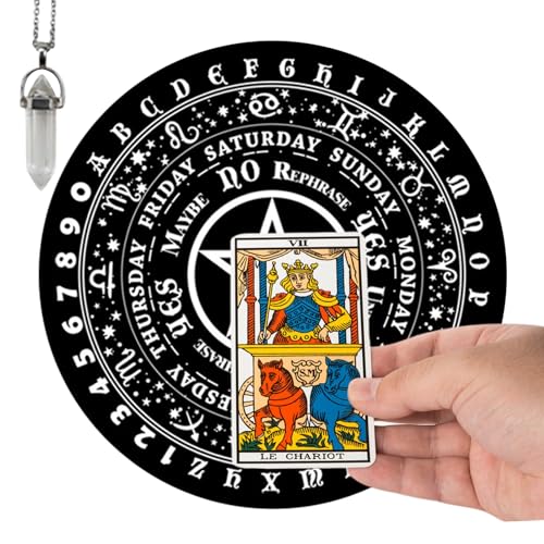 Divination Tools | Metaphysische Pendeldiagramme aus Gummi, Hexen-Kits, Hexenpendelbrett, Heiliggeistbrett für Geist-Altar-Dekoration, Wünschelruten, Wicca-Versorgung von BUKISA