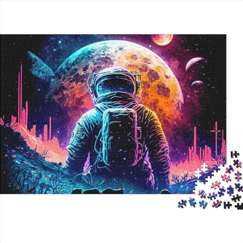 Puzzles für Erwachsene 500 Teile Astronaut Colorful00 Puzzle für Erwachsene WoodinessRätsel Denksportaufgaben für Erwachsene 500 Teile (52 x 38 cm) von BUKISA