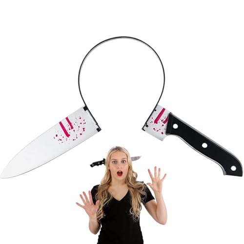 BUKYCAT Messer im Kopf Haarreif,Halloween Horror Haarreif, Messer im Kopf Horror Accessoire, Halloween Zombie Kostüm Zubehör Party, Horror Haarschmuck für Karneval, Fasching, Cosplay BUKYCAT Messer im Kopf Haarreif,Halloween Horror Haarreif, Messer im Kopf Horror Accessoire, Halloween Zombie Kostüm Zubehör Party, Horror Haarschmuck für Karneval, Fasching, Cosplay von BUKYCAT