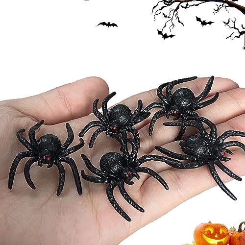 BUKYCAT Spinnen Halloween, 30 Stück Realistische Kunststoff Spinnen Spielzeug, Gruselige Kleine Spinnen Aus Plastik, Kunststoffspinnen, 4x3.2 cm - für Spukhaus Halloween Party Dekorationen (A) BUKYCAT Spinnen Halloween, 30 Stück Realistische Kunststoff Spinnen Spielzeug, Gruselige Kleine Spinnen Aus Plastik, Kunststoffspinnen, 4x3.2 cm - für Spukhaus Halloween Party Dekorationen (A) von BUKYCAT
